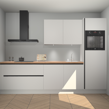 Zijdegrijze greeploze keuken Havana 99656