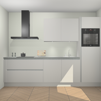 Zijdegrijze greeploze keuken Havana 99714