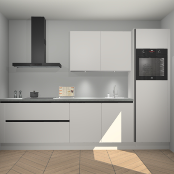 Zijdegrijze greeploze keuken Havana 99717