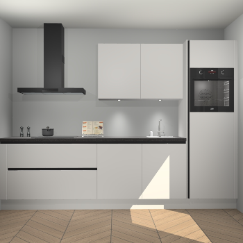 Zijdegrijze greeploze keuken Havana 100006