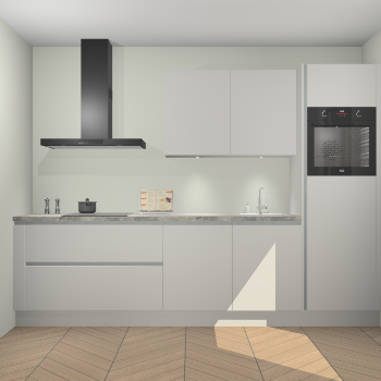 Zijdegrijze greeploze keuken Havana 100015