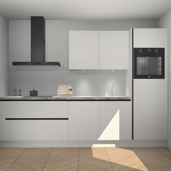 Zijdegrijze greeploze keuken Havana 100018