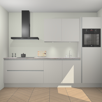 Zijdegrijze greeploze keuken Havana 100021