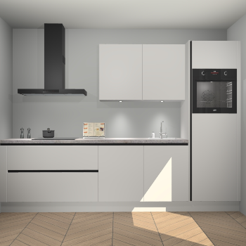 Zijdegrijze greeploze keuken Havana 100024