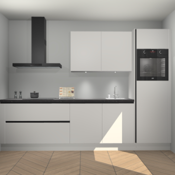 Zijdegrijze greeploze keuken Havana 100037