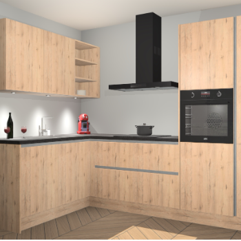 Madera Natuur greeploze keuken Cognac 99468