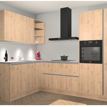 Madera Natuur greeploze keuken Cognac 99480