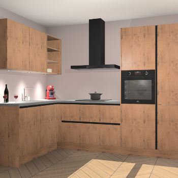 Astoria Eiken greeploze keuken Cognac 99519