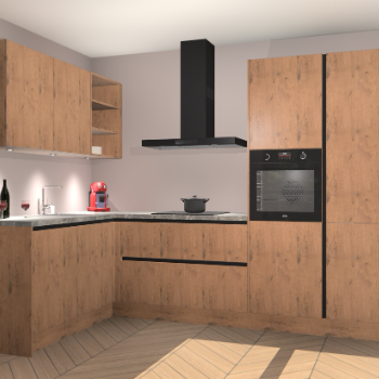 Astoria Eiken greeploze keuken Cognac 99531