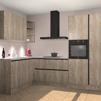 Cantaro Eiken greeploze keuken Cognac 99600