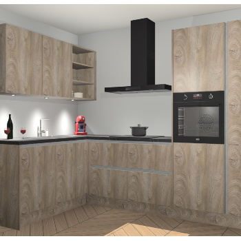 Cantaro Eiken greeploze keuken Cognac 99603