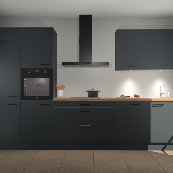 Onyxgrijze keuken Parijs 98563