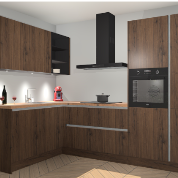 Noten greeploze keuken Cognac 99291