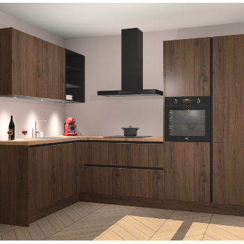 Noten greeploze keuken Cognac 99294