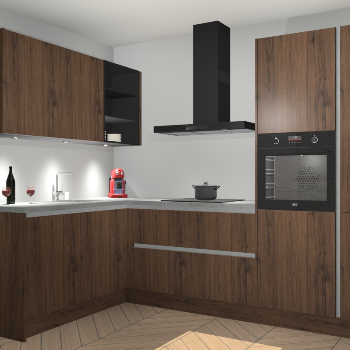 Noten greeploze keuken Cognac 99356