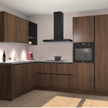 Noten greeploze keuken Cognac 99359