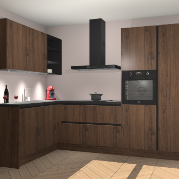 Noten greeploze keuken Cognac 99365