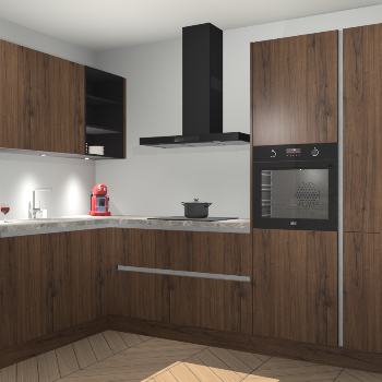 Noten greeploze keuken Cognac 99368