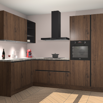 Noten greeploze keuken Cognac 99371