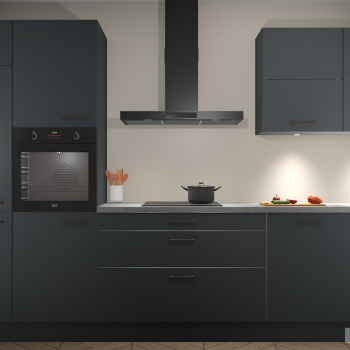 Onyxgrijze keuken Parijs 98589