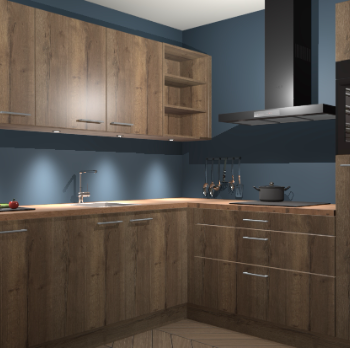 Chocolade eiken keuken Luanda 98523