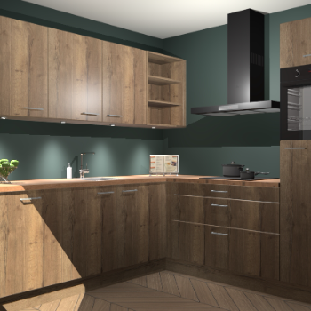 Chocolade eiken keuken Luanda 98524