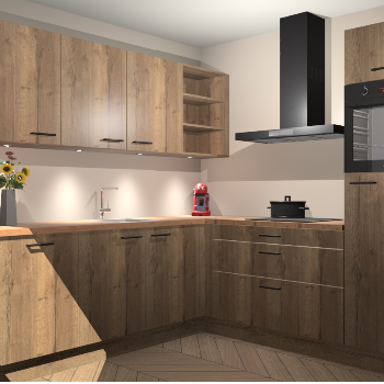 Chocolade eiken keuken Luanda 98526