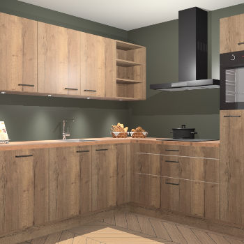 Chocolade eiken keuken Luanda 98527