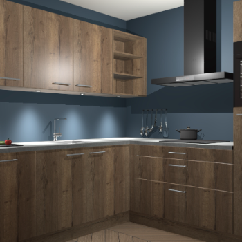 Chocolade eiken keuken Luanda 98538