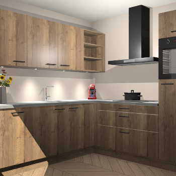 Chocolade eiken keuken Luanda 98541