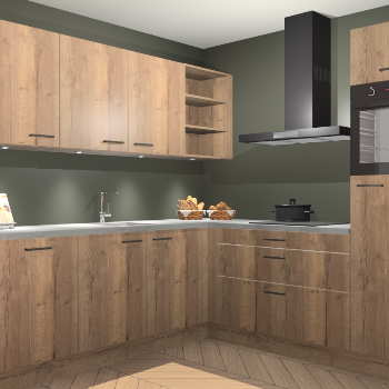 Chocolade eiken keuken Luanda 98542