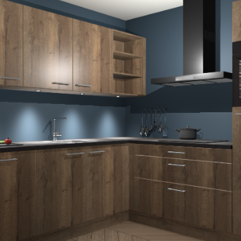 Chocolade eiken keuken Luanda 98554