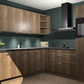 Chocolade eiken keuken Luanda 98555