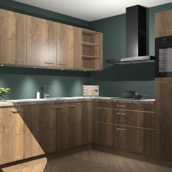 Chocolade eiken keuken Luanda 98567