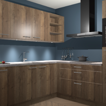 Chocolade eiken keuken Luanda 98573