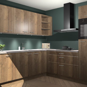 Chocolade eiken keuken Luanda 98574