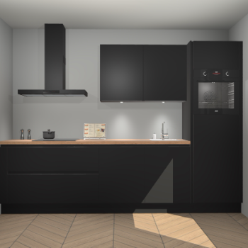 Zwarte greeploze keuken Havana 100241