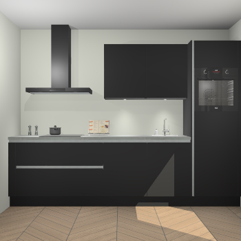 Zwarte greeploze keuken Havana 100295