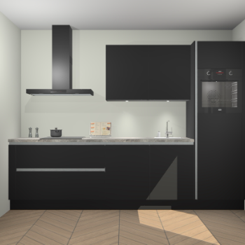 Zwarte greeploze keuken Havana 100356