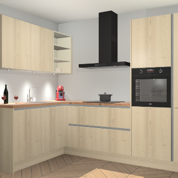 Vuren greeploze keuken Cognac 99645