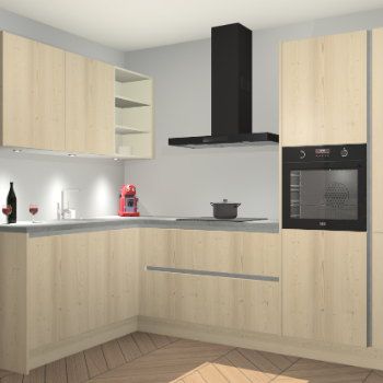 Vuren greeploze keuken Cognac 99671