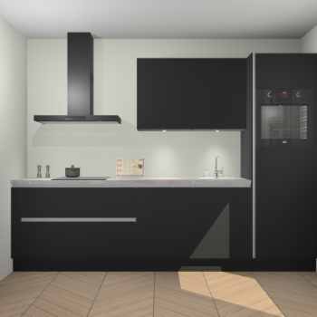 Zwarte greeploze keuken Havana 100369