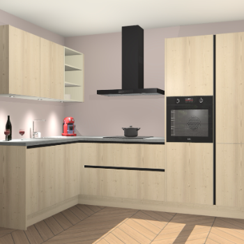 Vuren greeploze keuken Cognac 99674