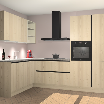 Vuren greeploze keuken Cognac 99686