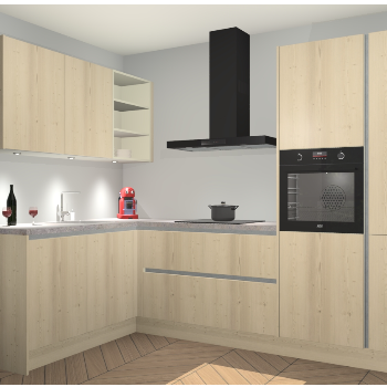 Vuren greeploze keuken Cognac 99689