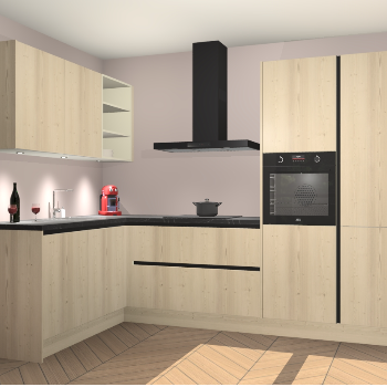 Vuren greeploze keuken Cognac 99698