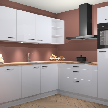 Sneeuwwitte hoogglans keuken Luanda 100720