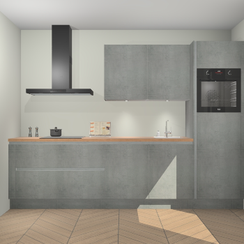 Beton Parelgrijs greeploze keuken Havana 100491