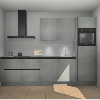 Beton Parelgrijs greeploze keuken Havana 100547