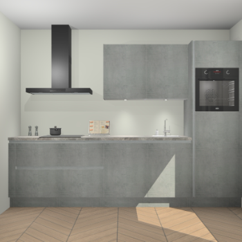 Beton Parelgrijs greeploze keuken Havana 100587